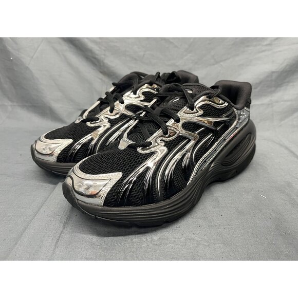 Puma Boys Inverse Dimension Jr Sneakers Mesh Black And Silver Size 6 NEW NO BOX! - Picture 4 of 11